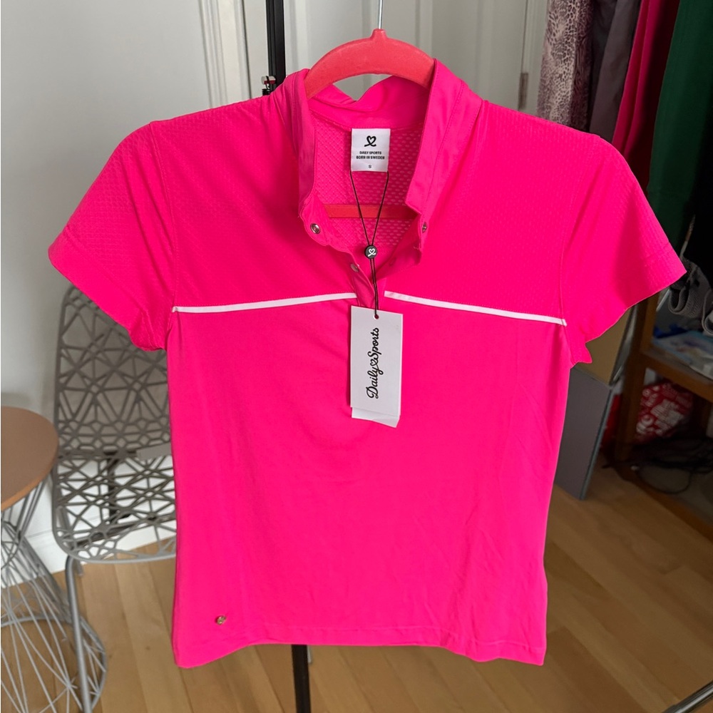 Daily Sports Hot Pink Short Sleeve Polo Small Golf Polo